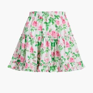 HILL HOUSE PAZ SKIRT IN PINK ROSES SIZE SMALL NWT